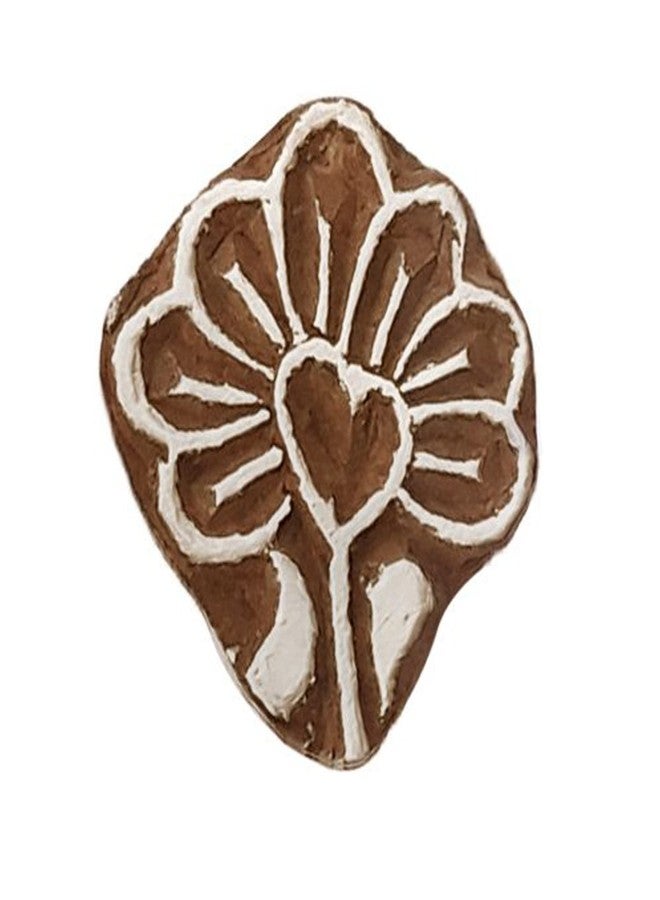 IGNOTO Wooden Printing Block Stamp for Hand Carved Printing Stamp Block for Mehandi/Textile Printing/Pottery Carft/Saree Border/Canvas Painting || W.BLK112-FLWR-SML - Image 2
